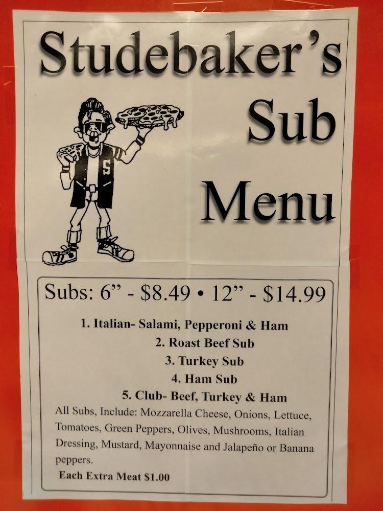 Studebaker's Pizza Menu image 4